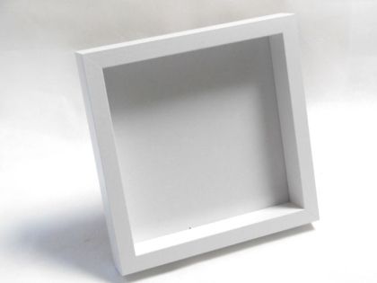 Бяла 3D дълбока Рамка - 20,00 х 20,00 х 3,00 см