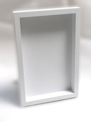 Бяла 3D дълбока Рамка - 20,00 х 30,00 х 3,00 см