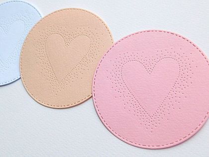 Елементи от хартия - Рамка Сърце - 3 бр.