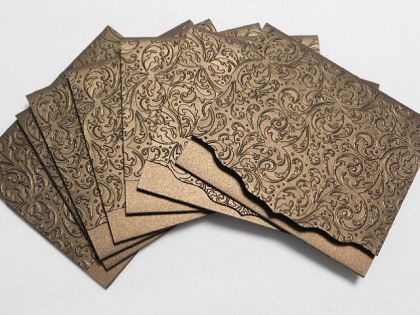Перлени Релефни заготовки за картички - Bronz - 1бр.