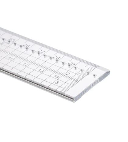 Акрилна линия с метален ръб - 30 см