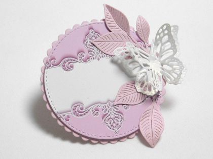 Композиция - Кръгла рамка Светло лилаво - 1 бр.