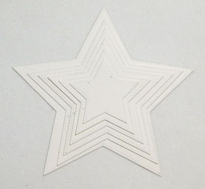 Хартиени елементи - звезди - 6 бр.