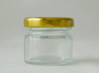 Стъклено бурканче с капачка винт - 25 ml.