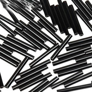 Стъклени Мъниста за нанизване - Черно - 6 мм / 10 гр