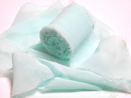 Панделка Ретро Копринен Шифон - Mint - 4 см / 5.00 м.