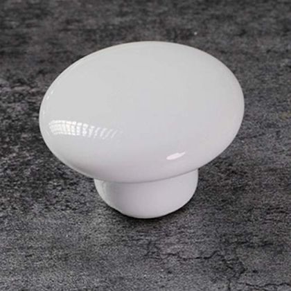 Дръжка - Керамична Бяло  - Ø 25 x 20 мм