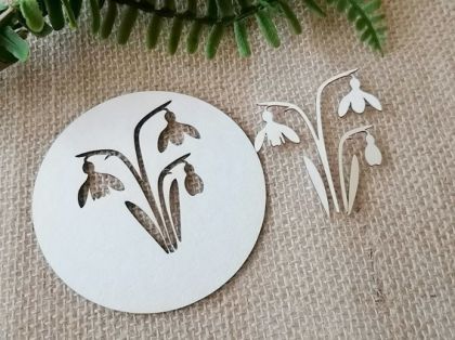 Кръгъла рамка Кокичета - 8,50 см