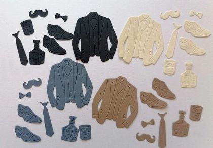 Елементи от хартия - За мъже - 32 елемента