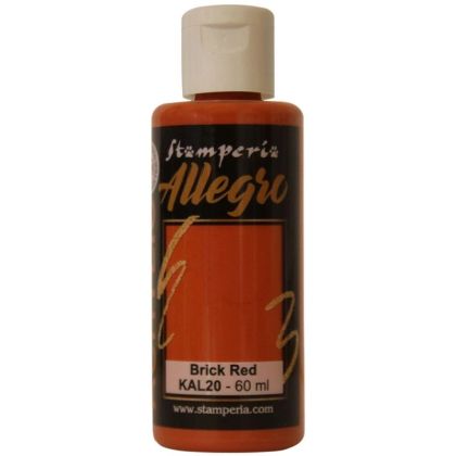 Акрилна боя Stamperia Allegro - Brick red - 60 мл.