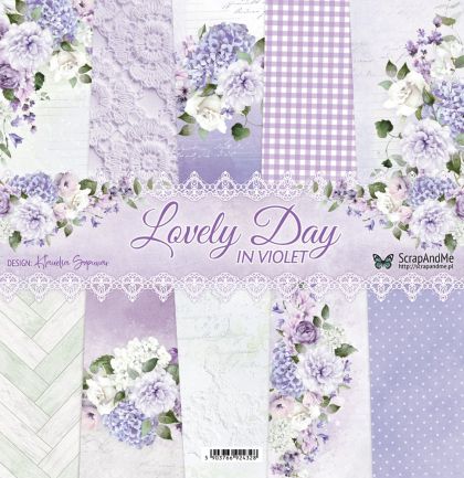 Дизайнерскa хартия - Lovely Day In Violet - 5 листа