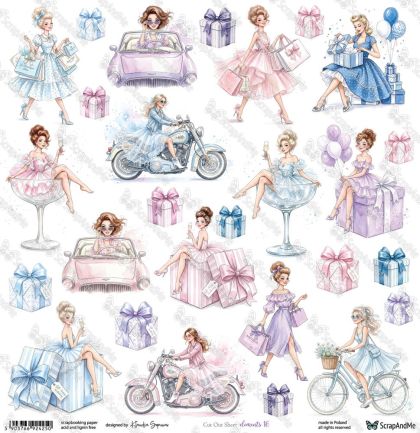 Дизайнерскa хартия - Lovely Day In Pink – Elements 16 - 1 лист