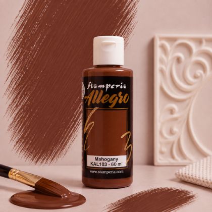 Акрилна боя Stamperia Allegro - Mahogany - 60 мл.