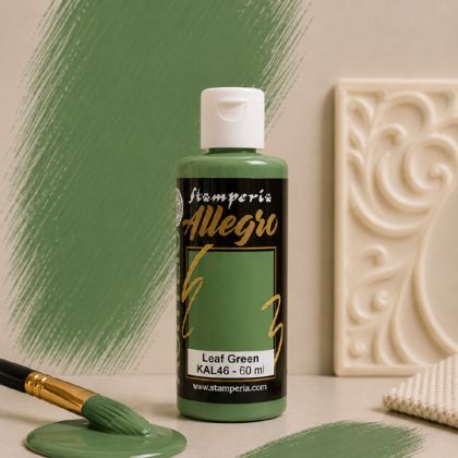 Акрилна боя Stamperia Allegro - Leaf green - 60 мл.