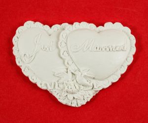 Сърца "Just Married" - 5 х 3.5см.