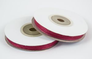 Панделка органза (6мм.) - пепел от рози - 22.8м.