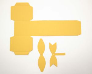 Заготовки за кутийки ( жълто ) - 3бр.