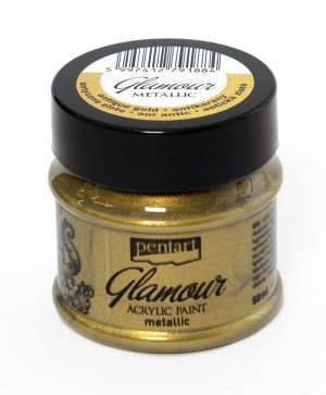 Акрилна боя металик гламър - антично злато - 50мл.