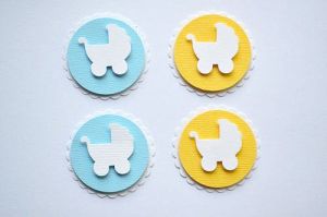 3D Стикери - Baby carriage #3 - 4бр.