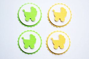 3D Стикери - Baby carriage #4 - 4бр.