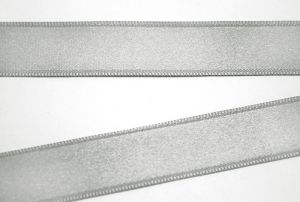 Панделка сатен - сиво - 10м.