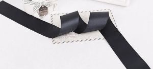 Панделка сатен- Черно - 10м