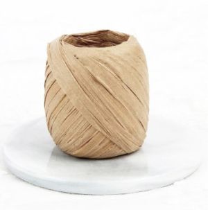 Цветна рафия - светло кафяво - 5.00 м