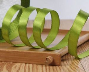 Панделка сатен - Маслина зелено  - 10 м №73