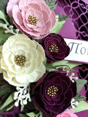 Комплект цветя - Бяло - 15 бр