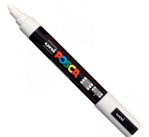 Posca PC-5M - Перманентен маркер - Бяло - 1.8-2.5 mm