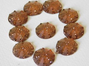 Полусферични перли - Кафяво- 10 бр