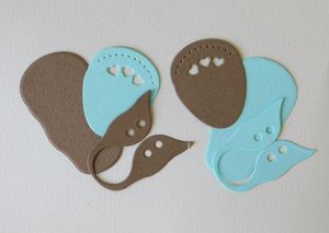 Бебешки обувки - Аквамарин и кафяво - 2 чифта 