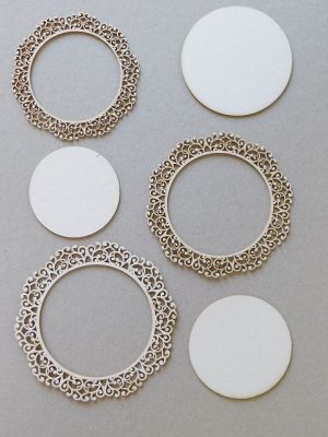 Рамка  Орнаменти кръгла - 3 размера с основи