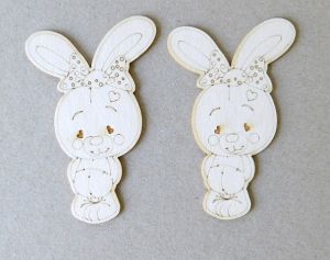 Зайче - 2 бр.- 4,50 х 7.00  см