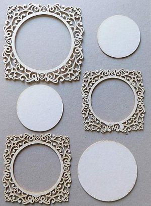 Рамка квадрат с кръгъл отвор - 3 размера