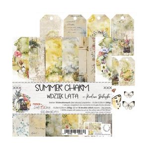 Комплект дизайнерска хартия - SUMMER CHARM - 18 листа