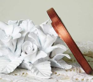 Панделка Сатен - Светло кафяво  - 5 м.