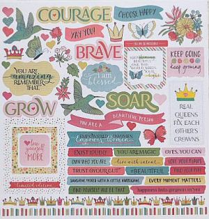 Комплект дизайнерска хартия - Spread Your Wings - 12  листа