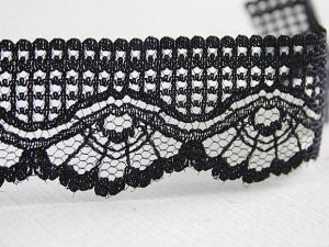 Дантела - Черно - 1 м.