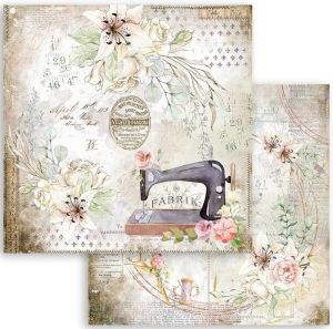 Комплект дизайнерска хартия - Romantic Threads - 10 двустранни листа