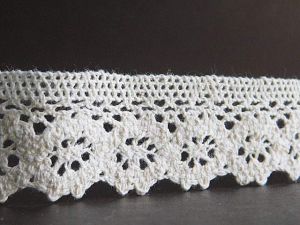Памучна дантела - Крем - 1м