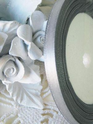 Панделка Сатен - Оловно сиво 20м. №105