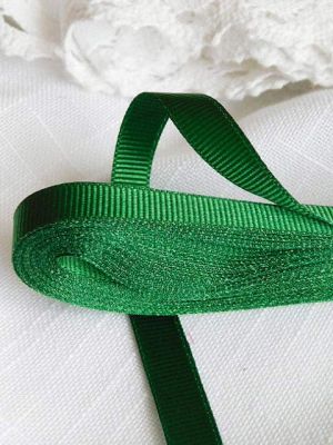 Панделка рипс -  Изумрудено зелено - 10 м.  №75