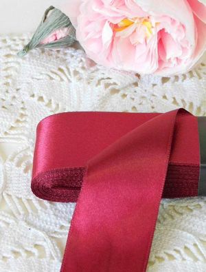 Панделка сатен - Вишна - 10 м №54