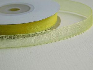 Панделка органза - Жълто- 1.00 см - 22.8м.