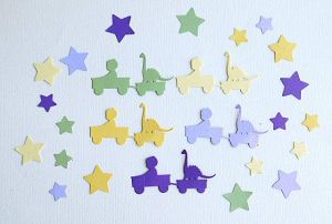 Комплект изрязани елементи - Dino baby - 25 елемента