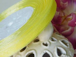 Панделка Органза - Жълто - 45 м.  - 1,00 см
