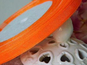 Панделка Органза - Искрящо Оранжево - 45 м.  - 1,00 см