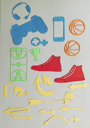 Комплект изрязани елементи - Teen Time - 23 елемента