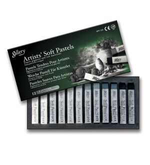 Сухи пастели GRAY Tones - 12 цвята